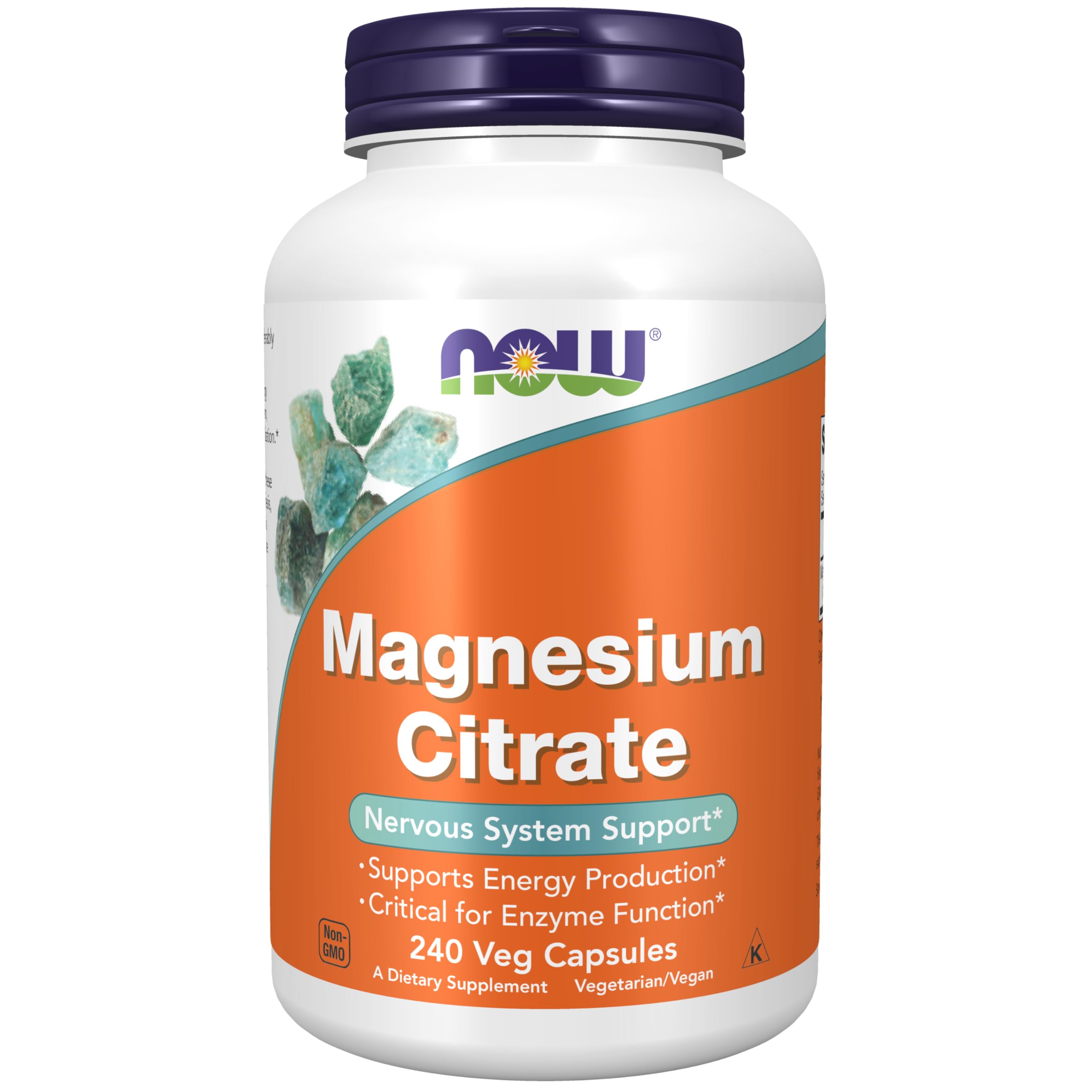 Suplemento Now De Citrato De Magnesio, 240 Cápsulas Vegetarianas - Venta Internacional.