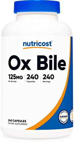 Foto 2 pulgar | Suplemento Nutricost Ox Bile Capsules 125 Mg 240 Cápsulas - Venta Internacional.