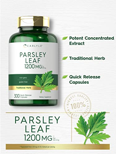 Foto 4 pulgar | Suplemento Carlyle Parsley Leaf, Cápsulas De 1200 Mg, 300 Unidades - Venta Internacional.