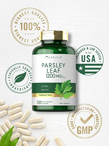 Foto 6 pulgar | Suplemento Carlyle Parsley Leaf, Cápsulas De 1200 Mg, 300 Unidades - Venta Internacional.