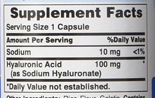 Foto 4 pulgar | Suplemento De Ácido Hialurónico Puritan's Pride 100 Mg 60 Cápsulas - Venta Internacional.
