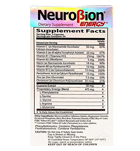 Foto 2 | Suplemento Neurobion Energy 60 Cápsulas (paquete De 3) Con Amino Ac - Venta Internacional.