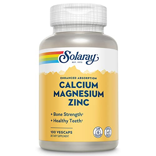 Foto 1 | Suplemento Solaray De Calcio, Magnesio Y Zinc De Alta Absorción De 100 Quilates - Venta Internacional.