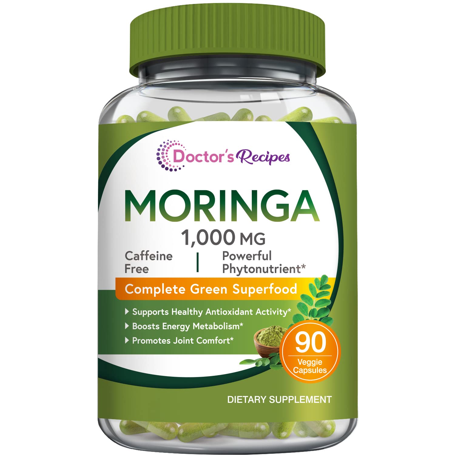 Foto 2 pulgar | Suplemento Doctor's Recipes De Moringa Orgánica, 10,800 Mg - Venta Internacional.