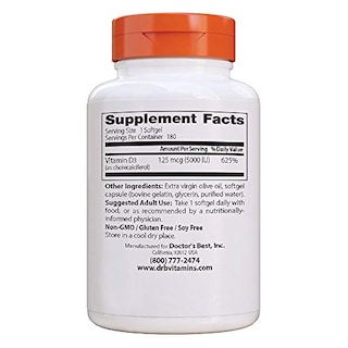 Foto 2 | Suplemento Doctor's Best de Vitamina D3 5000 UI 180 Comprimidos - Venta Internacional