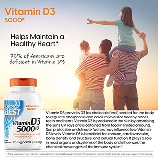 Foto 4 | Suplemento Doctor's Best de Vitamina D3 5000 UI 180 Comprimidos - Venta Internacional