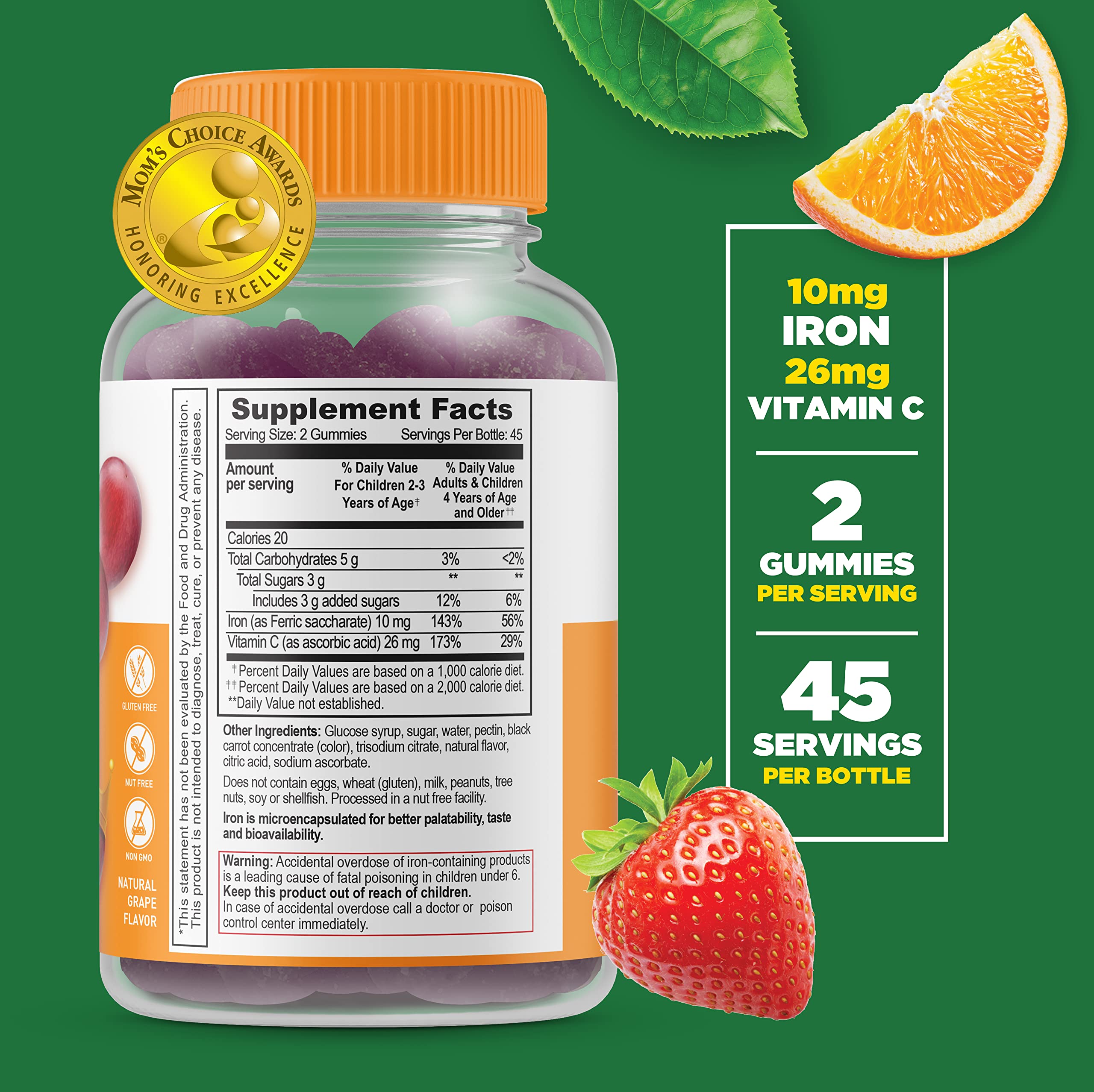 Foto 3 pulgar | Gominolas Iron Lifeable Para Niños Con Vitamina C 90 Gomitas - Venta Internacional.