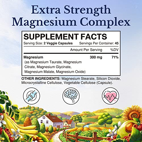 Foto 3 pulgar | Suplemento Vitalitown Magnesium Complex, 300 Mg, 90 Cápsulas Vegetarianas - Venta Internacional.