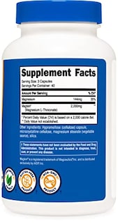 Foto 4 | Suplemento Nutricost L-treonato De Magnesio Magtein 2000 Mg - Venta Internacional.