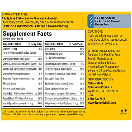 Foto 7 pulgar | Multivitamínico Hecho Por La Naturaleza Para Él, 90 Comprimidos Diarios Para Hombres - Venta Internacional.