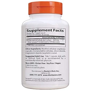 Foto 2 | Suplemento Doctor's Best Bacopa Con Synapsa 320 Mg 60 Comprimidos - Venta Internacional.