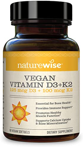 Foto 2 pulgar | Suplemento De Vitamina D3 Vegana De Naturewise 5000 Ui + K2 100 Mcg - Venta Internacional.