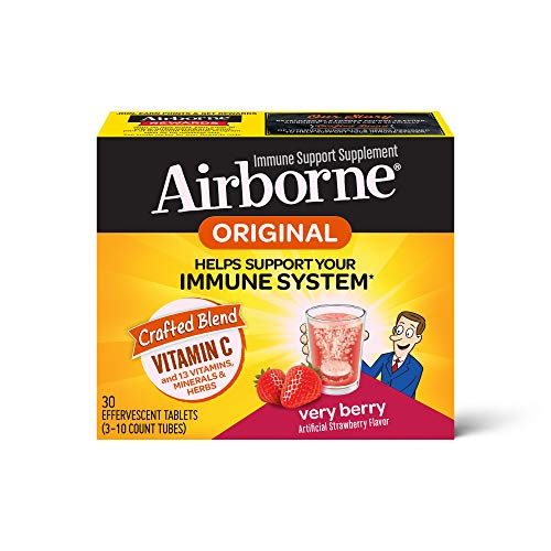 Foto 2 pulgar | Tabletas Efervescentes Airborne De 1000 Mg De Vitamina C Con Zinc, 30 Unidades - Venta Internacional.