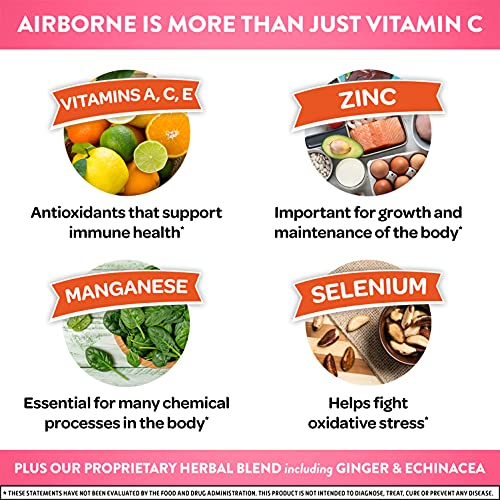 Foto 2 | Tabletas Efervescentes Airborne De 1000 Mg De Vitamina C Con Zinc, 30 Unidades - Venta Internacional.
