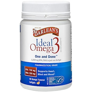 Foto 1 | Suplementos De Aceite De Pescado Omega-3 Ideal De Barlean, 60 Cápsulas Blandas - Venta Internacional.