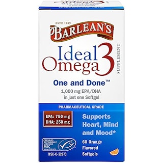 Foto 2 | Suplementos De Aceite De Pescado Omega-3 Ideal De Barlean, 60 Cápsulas Blandas - Venta Internacional.