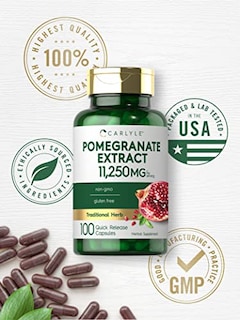 Foto 5 | Suplemento De Extracto De Granada De Carlyle, 11250 Mg, 100 Cápsulas - Venta Internacional.