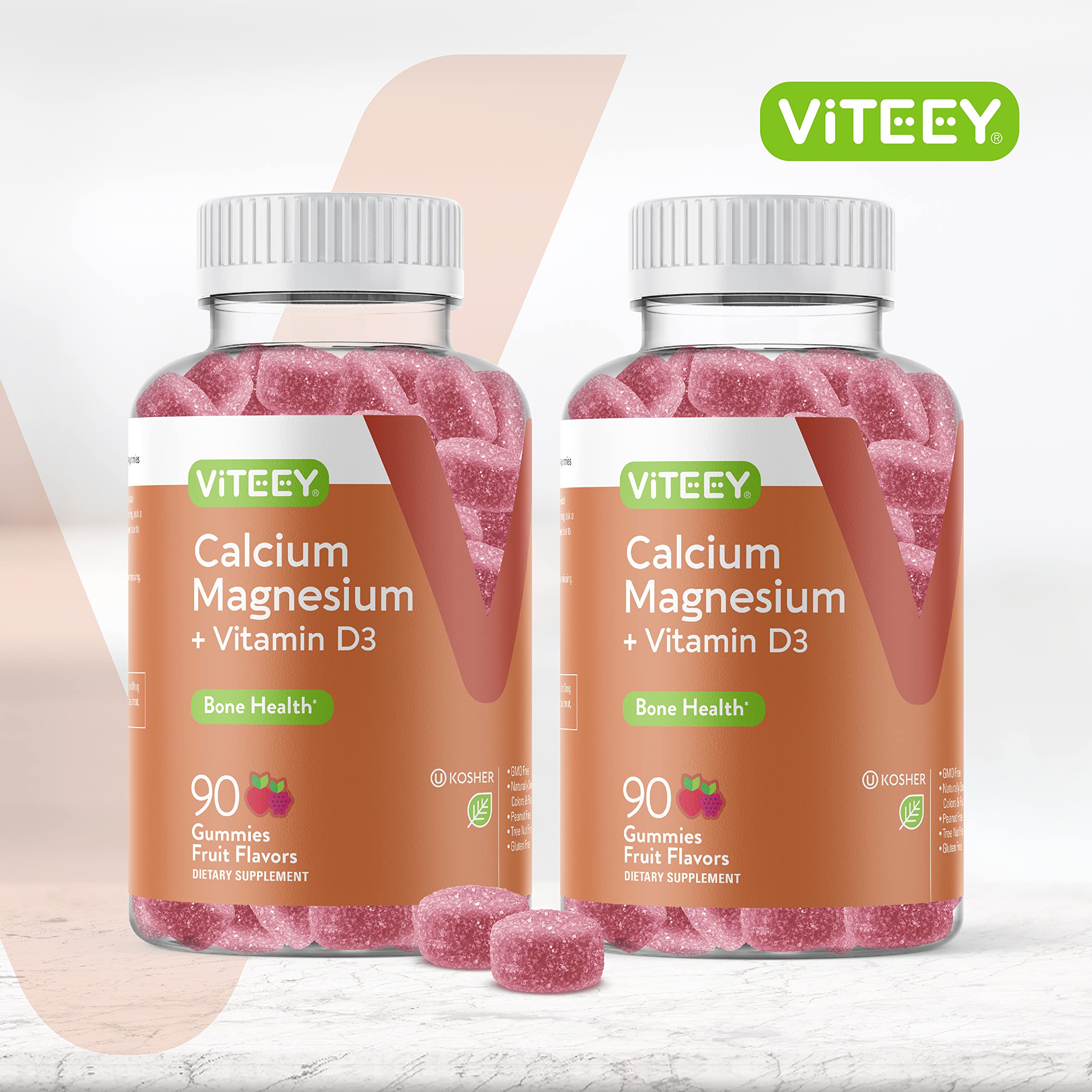 Foto 3 pulgar | Gomitas Viteey Calcio Magnesio Con Vitamina D3 180 Unidades - Venta Internacional.
