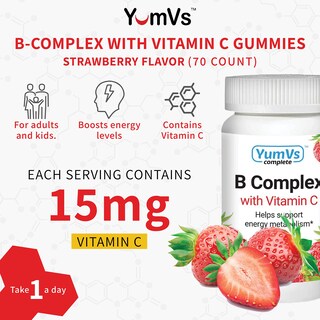 Foto 2 | Complejo B Yum-v con Gomitas de Vitamina C 70 Unidades - Venta Internacional
