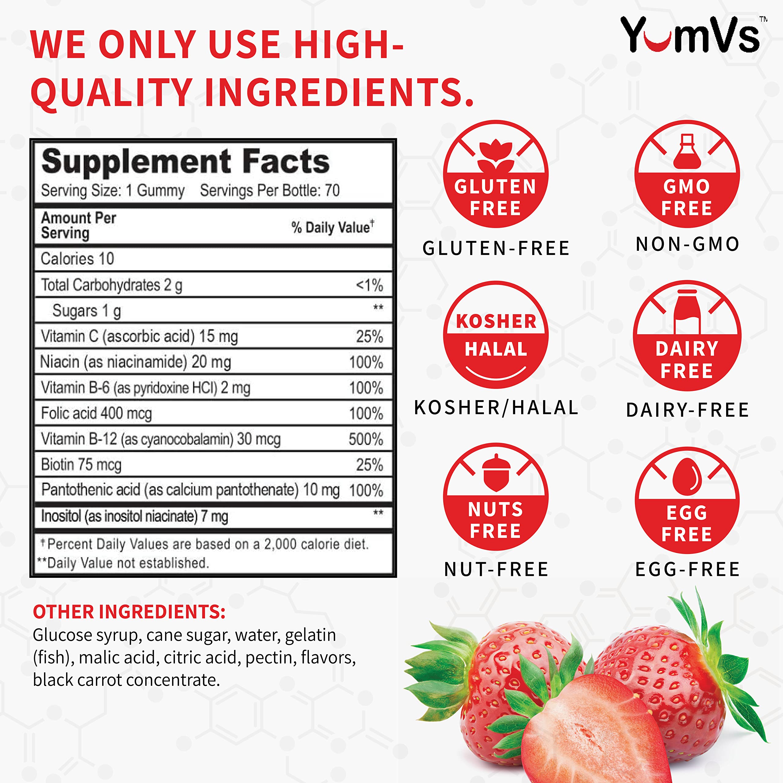 Foto 4 pulgar | Complejo B Yum-v con Gomitas de Vitamina C 70 Unidades - Venta Internacional