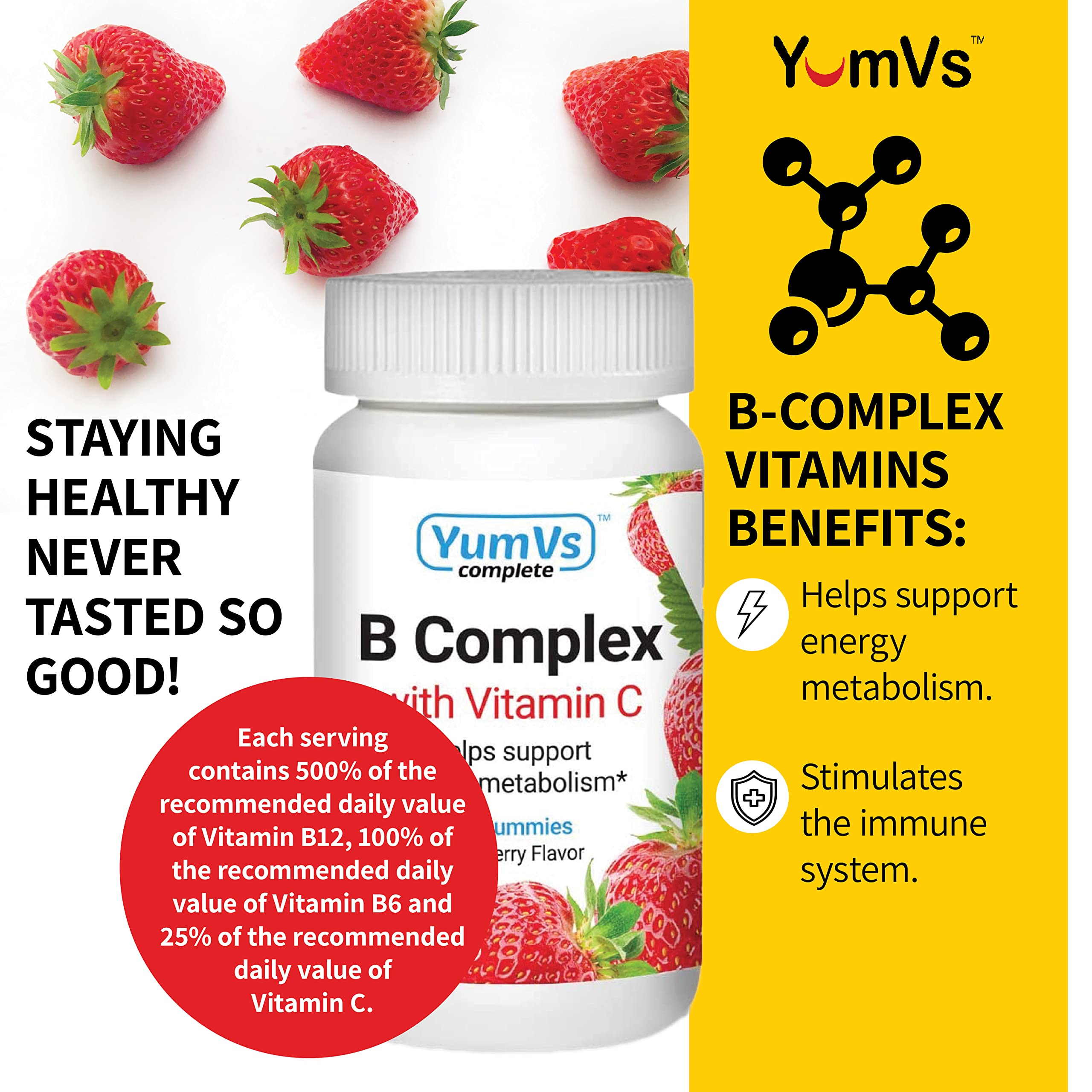 Foto 5 pulgar | Complejo B Yum-v con Gomitas de Vitamina C 70 Unidades - Venta Internacional