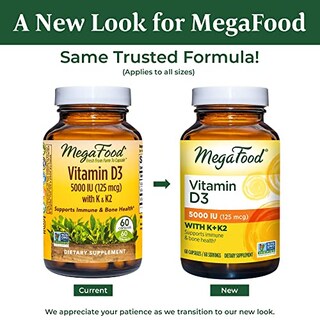 Foto 2 | Suplemento Megafood De Vitamina D3 5000 Ui (125 Mcg) 60 Cápsulas - Venta Internacional.