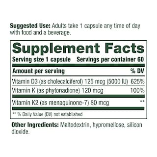 Foto 6 | Suplemento Megafood De Vitamina D3 5000 Ui (125 Mcg) 60 Cápsulas - Venta Internacional.