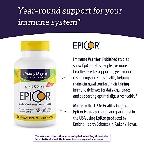Foto 5 pulgar | Suplemento Healthy Origins Epicor Immune Balancer, 500 Mg, 60 Unidades - Venta Internacional.