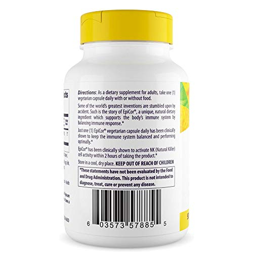 Foto 7 pulgar | Suplemento Healthy Origins Epicor Immune Balancer, 500 Mg, 60 Unidades - Venta Internacional.