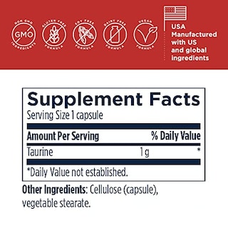 Foto 3 | Diseños De Suplementos Para La Salud Taurina 1000 Mg 120 Cápsulas - Venta Internacional.
