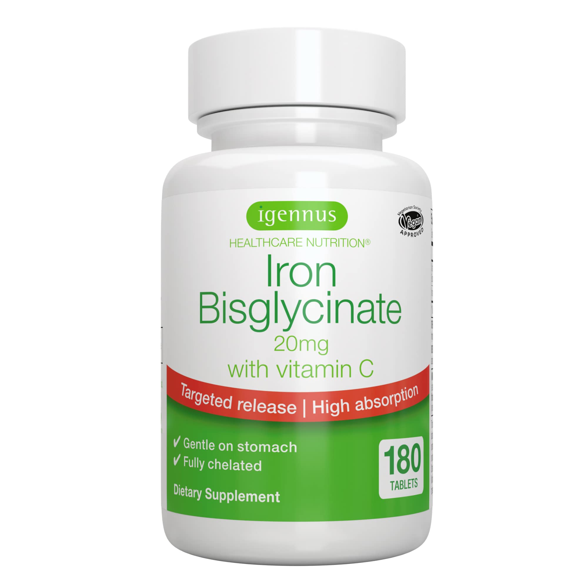 Foto 2 pulgar | Suplemento De Bisglicinato De Hierro 20% De Igennus Healthcare Nutrition - Venta Internacional.