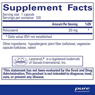 Foto 2 | Suplemento Pure Encapsulations Policosanol 20 Mg 120 Cápsulas - Venta Internacional.