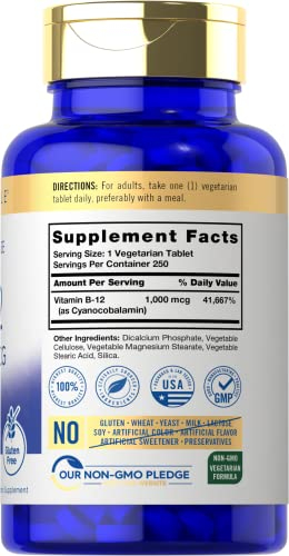 Foto 3 pulgar | Suplemento Carlyle De Vitamina B12, 1000 Mcg, Liberación Prolongada, 250 Tabletas - Venta Internacional.