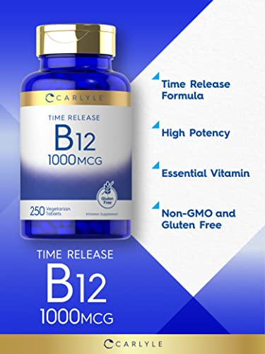 Foto 4 pulgar | Suplemento Carlyle De Vitamina B12, 1000 Mcg, Liberación Prolongada, 250 Tabletas - Venta Internacional.