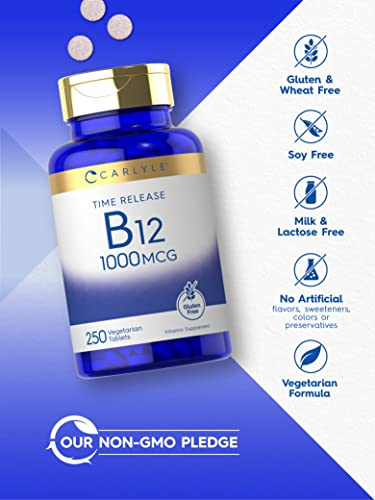 Foto 5 pulgar | Suplemento Carlyle De Vitamina B12, 1000 Mcg, Liberación Prolongada, 250 Tabletas - Venta Internacional.