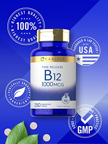 Foto 6 pulgar | Suplemento Carlyle De Vitamina B12, 1000 Mcg, Liberación Prolongada, 250 Tabletas - Venta Internacional.