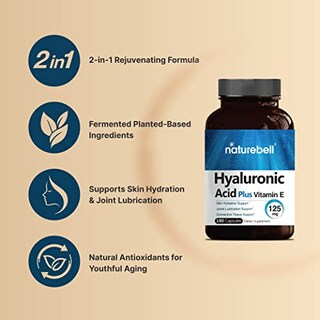 Foto 3 | Suplemento De Ácido Hialurónico Naturebell 125 Mg Con Vitamina E - Venta Internacional.
