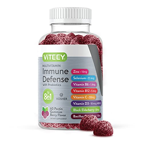Foto 2 pulgar | Gomitas Viteey 8 en 1 para Reforzar el Apoyo Inmunitario Suplemento 60 Unidades - Venta Internacional