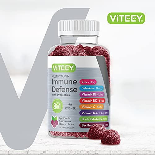 Foto 3 pulgar | Gomitas Viteey 8 en 1 para Reforzar el Apoyo Inmunitario Suplemento 60 Unidades - Venta Internacional