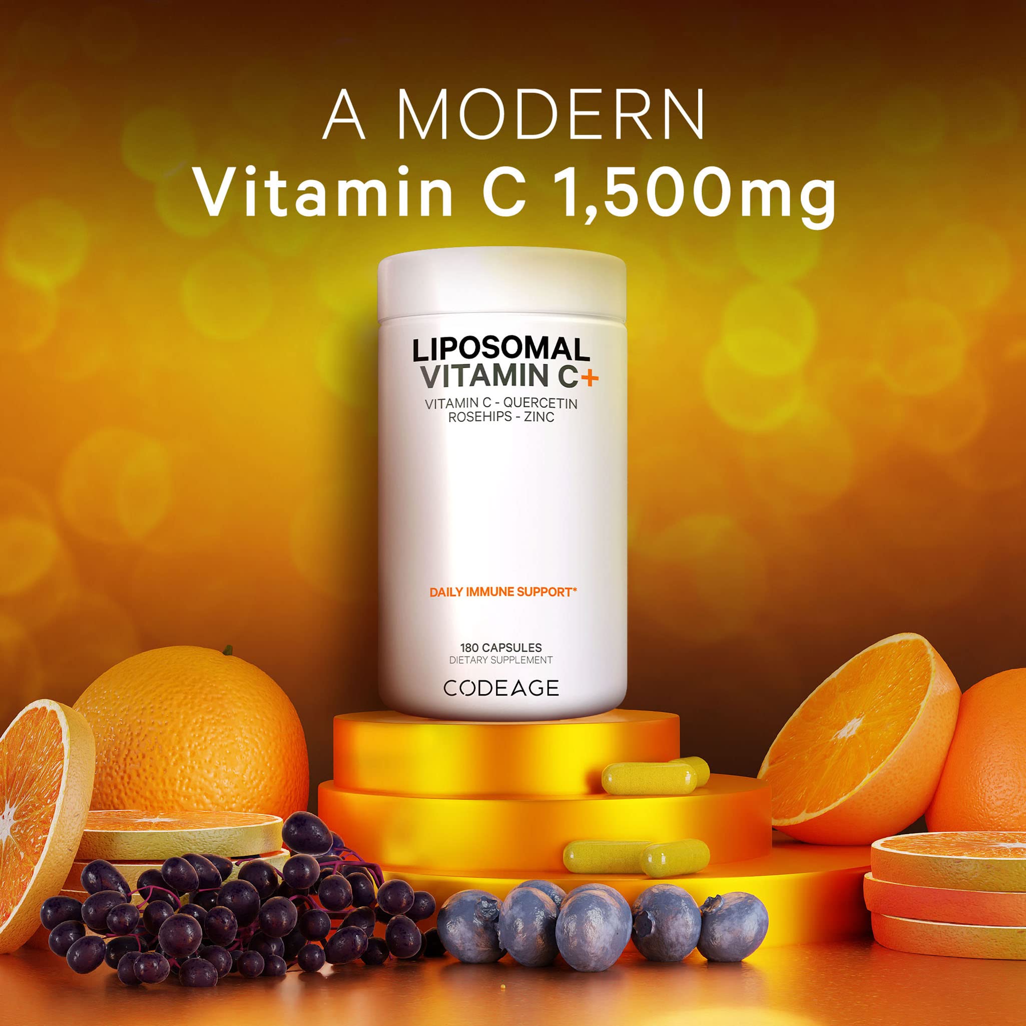 Foto 4 pulgar | Suplemento De Vitamina C Liposomal Codeage De 1500 Mg Con Zinc Durante 2 Meses - Venta Internacional.