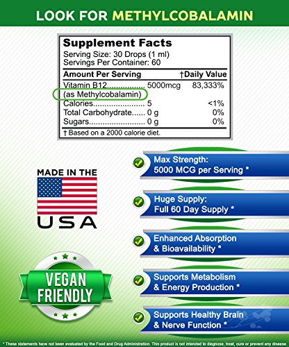 Foto 8 pulgar | Suplemento De Vitamina B12 De Squared Nutrition, 5000 Mcg - Venta Internacional.