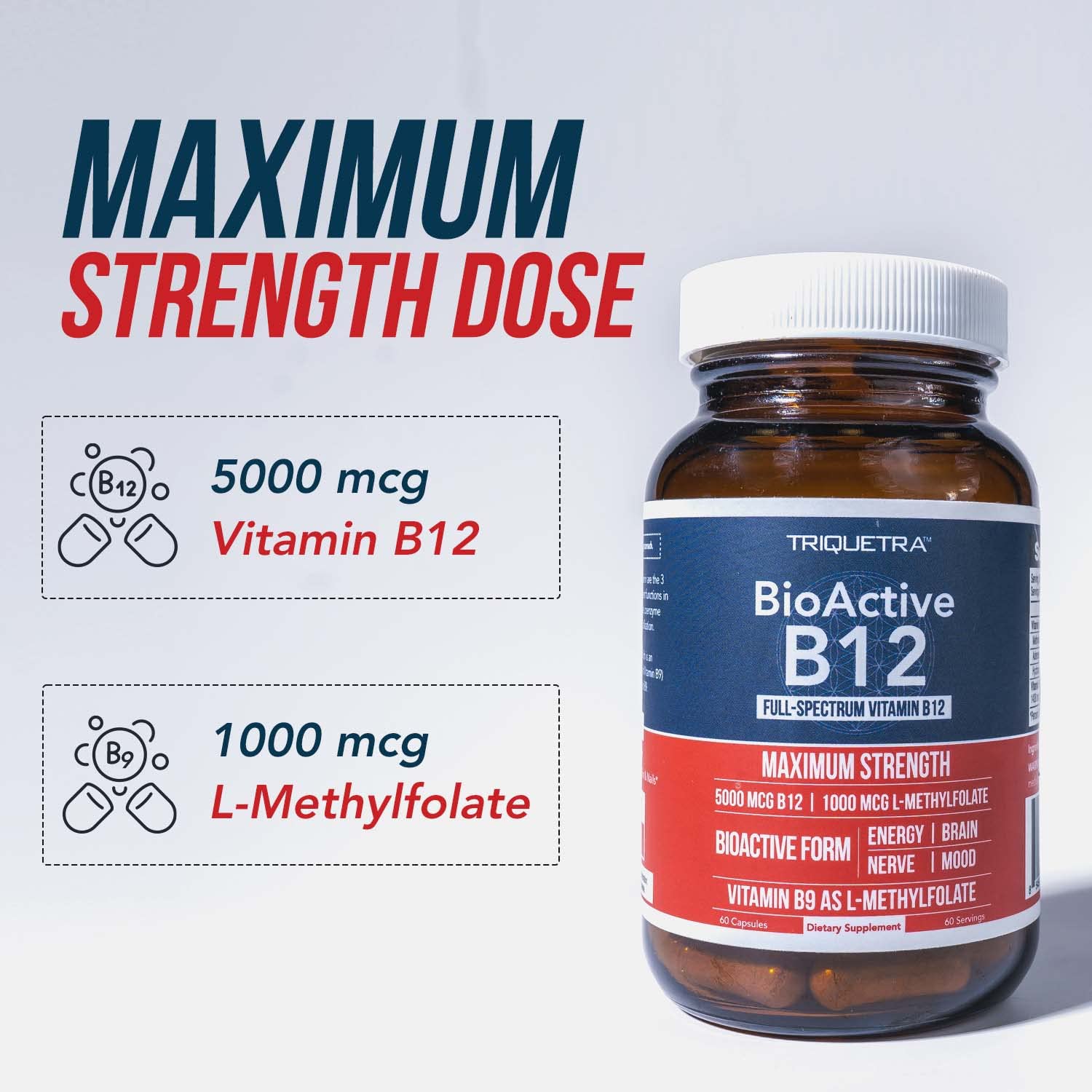 Foto 7 pulgar | Suplemento Triquetra Health Bioactive Vitamina B12 5000 Mcg - Venta Internacional.