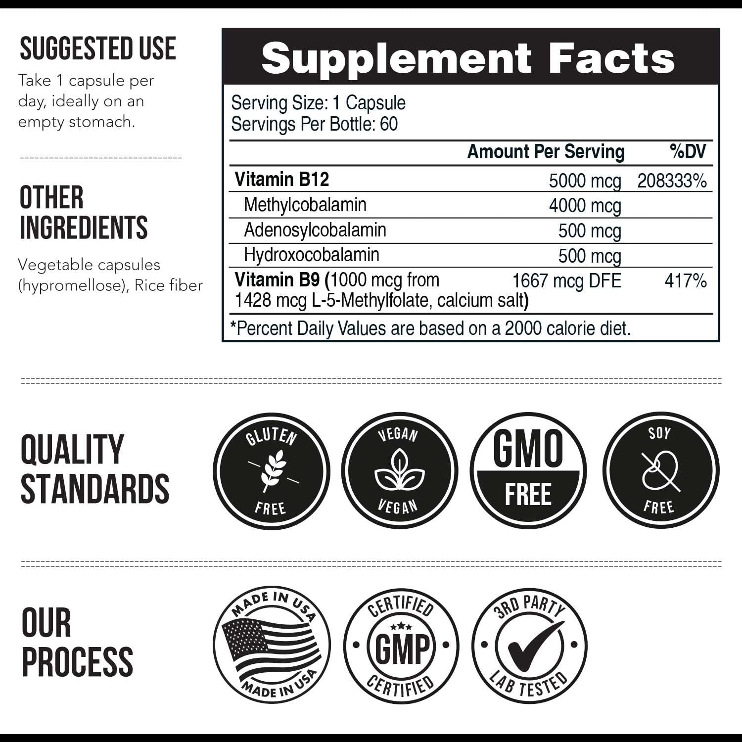 Foto 7 | Suplemento Triquetra Health Bioactive Vitamina B12 5000 Mcg - Venta Internacional.