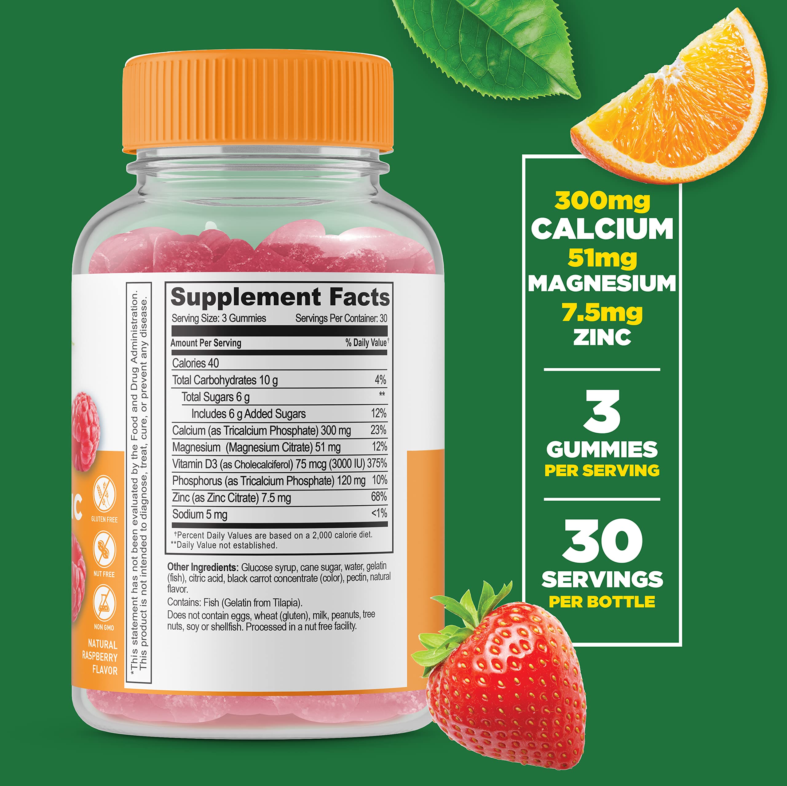 Foto 2 | Complemente La Goma De Mascar De Calcio, Magnesio, Zinc Y Vitamina D De Lifeable - Venta Internacional.