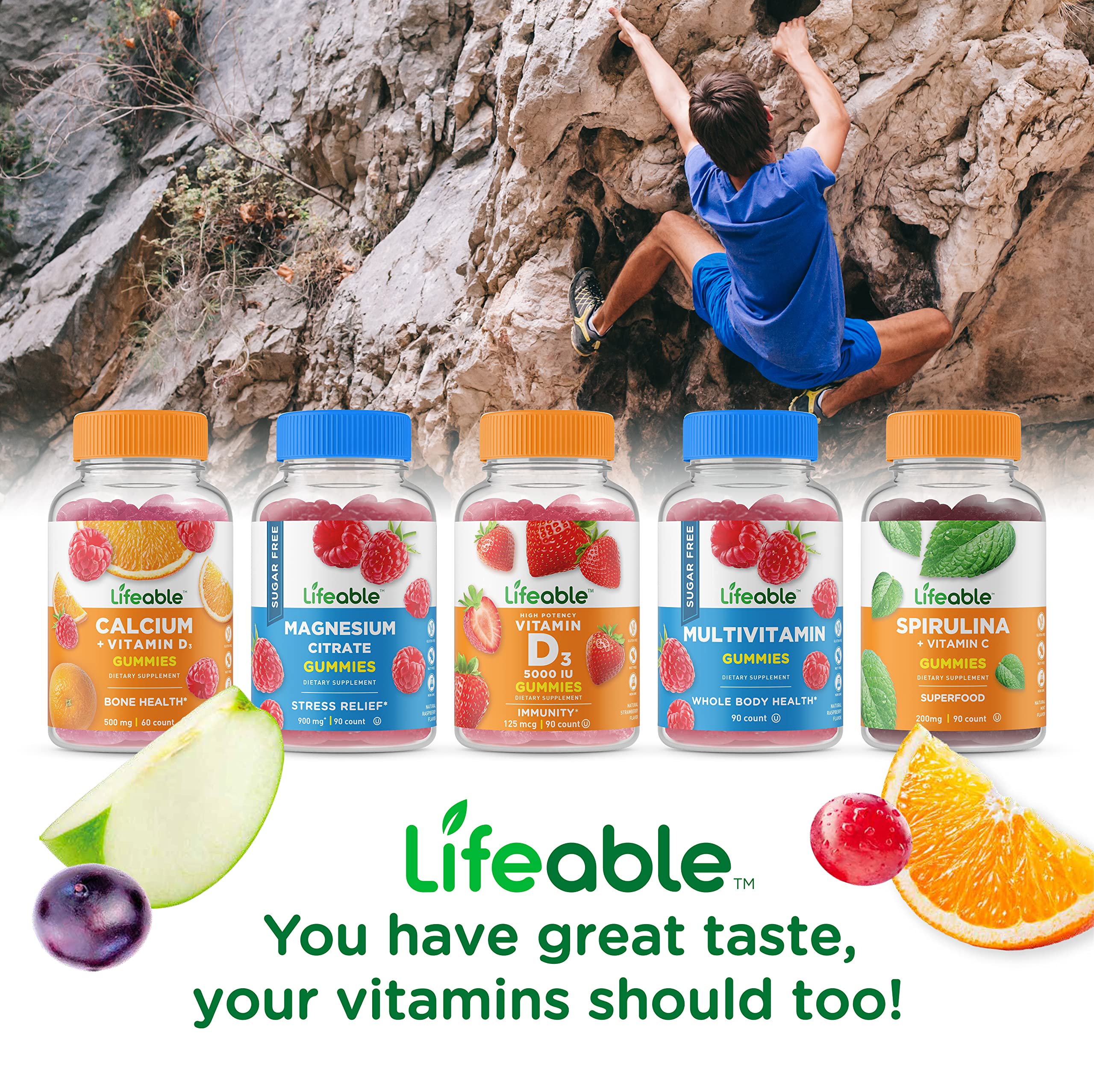 Foto 5 | Complemente La Goma De Mascar De Calcio, Magnesio, Zinc Y Vitamina D De Lifeable - Venta Internacional.