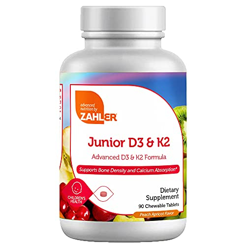 Foto 2 pulgar | Suplemento Zahler Junior D3 K2, 2000 Ui, Vitamina D Y K 90, Mesa - Venta Internacional.
