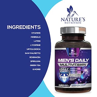 Foto 5 | Suplemento Multivitamínico Nature's Nutrition Para Hombres Mayores De 50 Años, 120 Unidades - Venta Internacional.