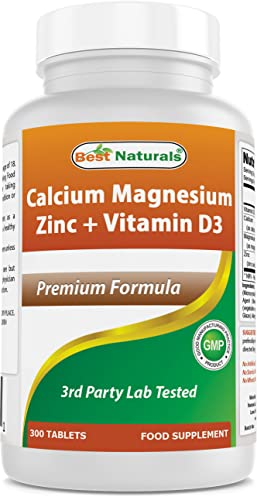 Foto 2 pulgar | Complementa El Calcio, Magnesio Y Zinc De Best Naturals Con Vitamina D - Venta Internacional.