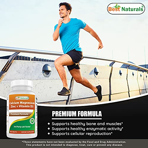 Foto 5 pulgar | Complementa El Calcio, Magnesio Y Zinc De Best Naturals Con Vitamina D - Venta Internacional.