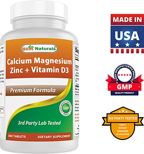 Foto 8 pulgar | Complementa El Calcio, Magnesio Y Zinc De Best Naturals Con Vitamina D - Venta Internacional.
